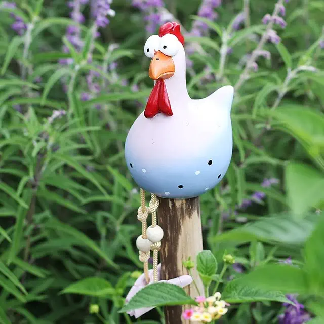 Handmade Ceramic Chicken Garden Statue - Weatherproof Kip Beeldjes Decoration