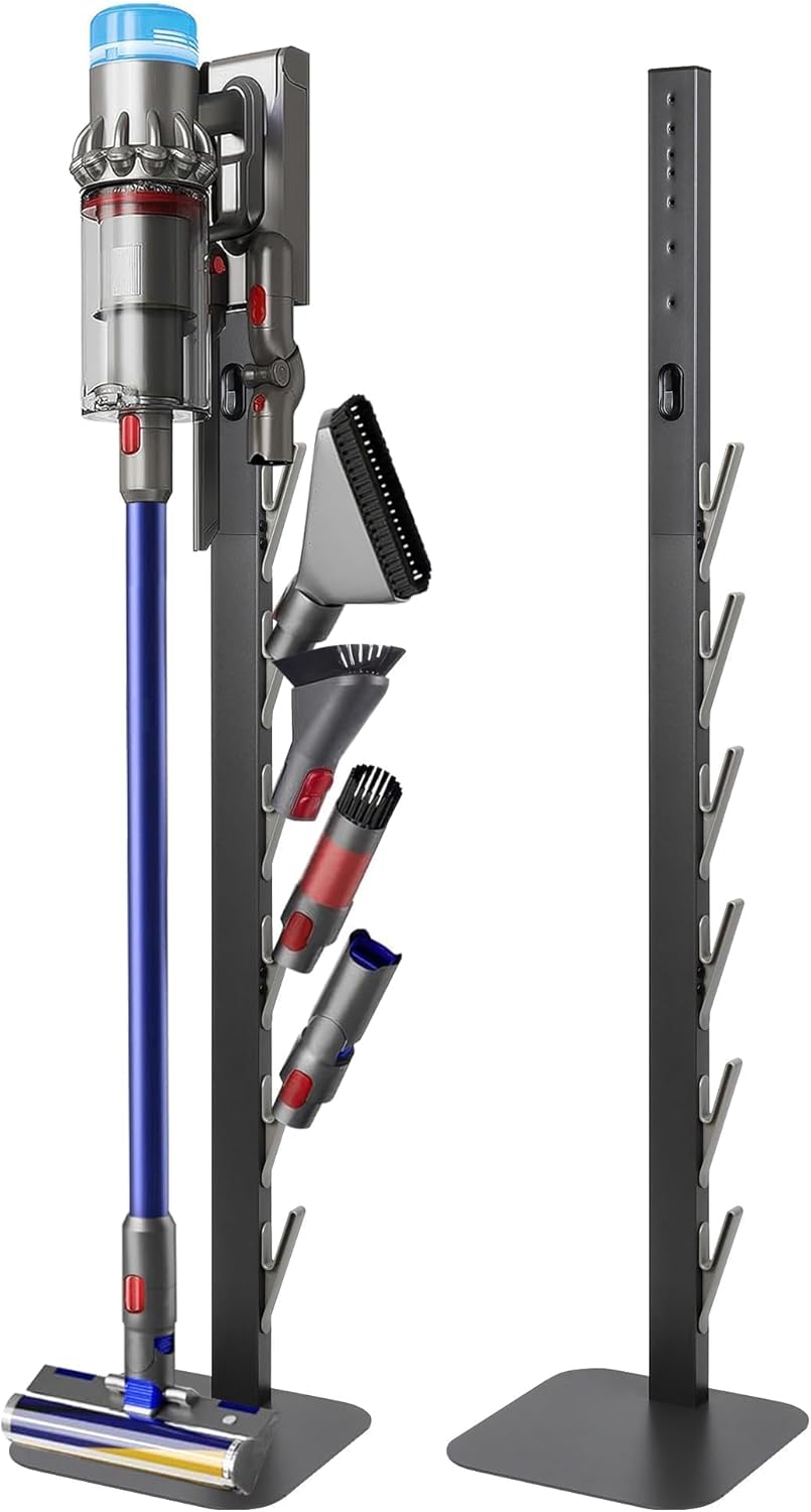 Vacuum Stand Holder for Gen5 V8 V15 V12 V11 V10 V7 V6, Metal Floor Docking Station with Built-in Cord Management