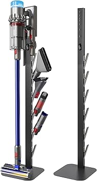 Kukikan Vacuum Stand Holder for Gen5 V8 V15 V12 V11 V10 V7 V6, Metal Floor Docking Station with Built-in Cord Management