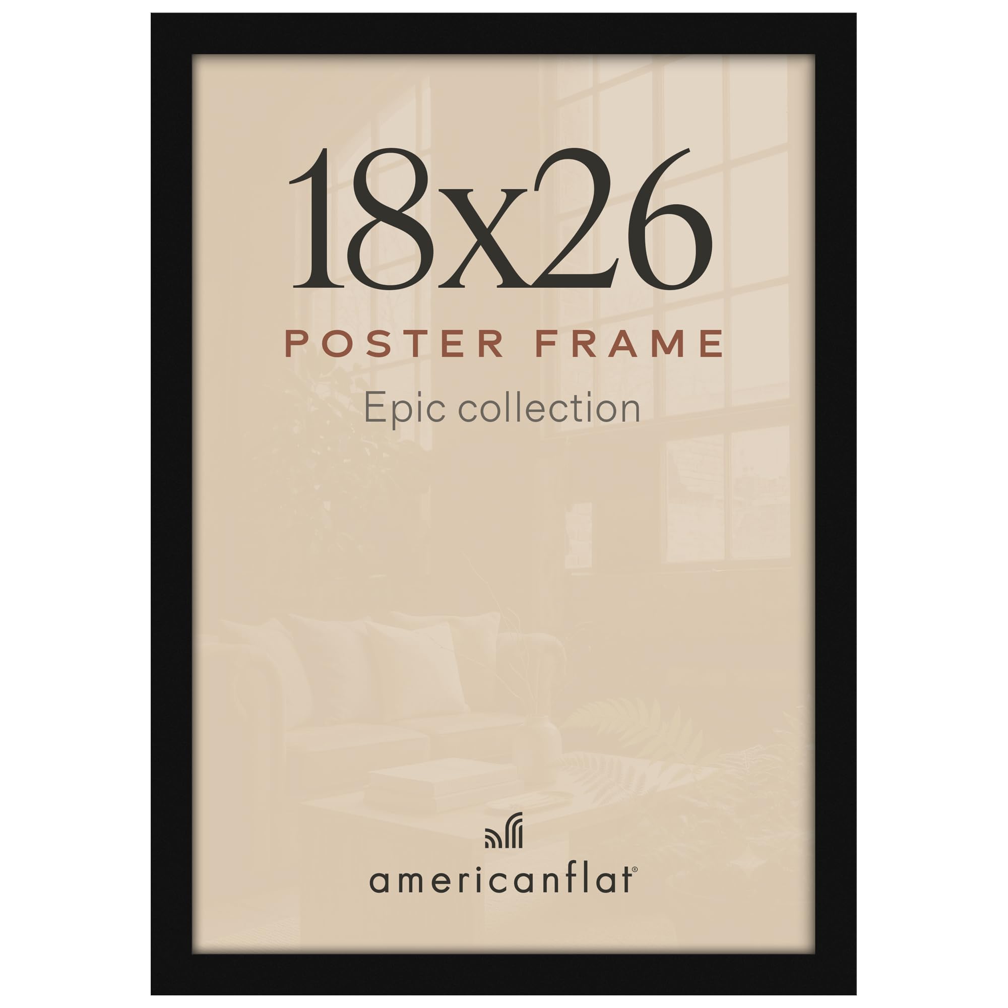 Americanflat 18x26 Poster Frame - Engineered Wood - Black