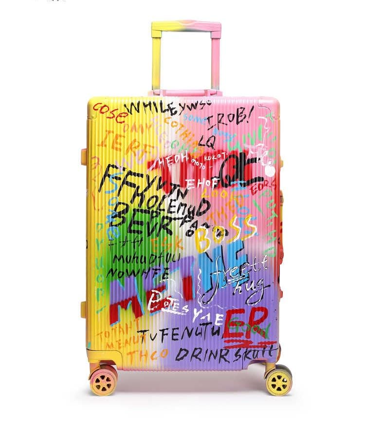 Graffiti Street Art Luggage – Colorful Hard Shell Rolling Suitcase with TSA Lock, 20 Inch Carry-On Travel Case for Fashion-Forward Travelers3