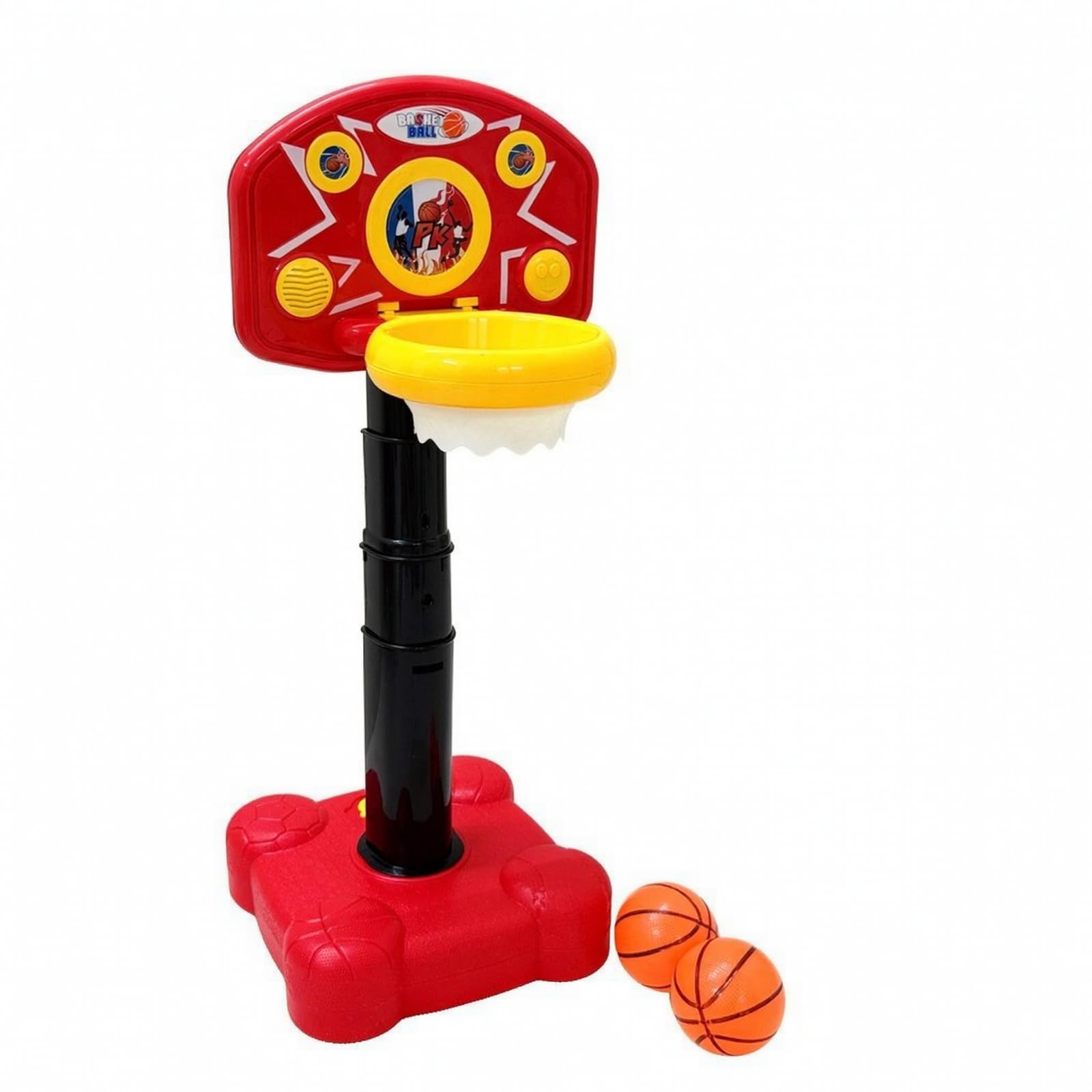 Almencla Set da Basket con Pallone Divertente | Altezza Regolabile, da Basket, a Batteria, Giocattolo, per Casa, Famiglie