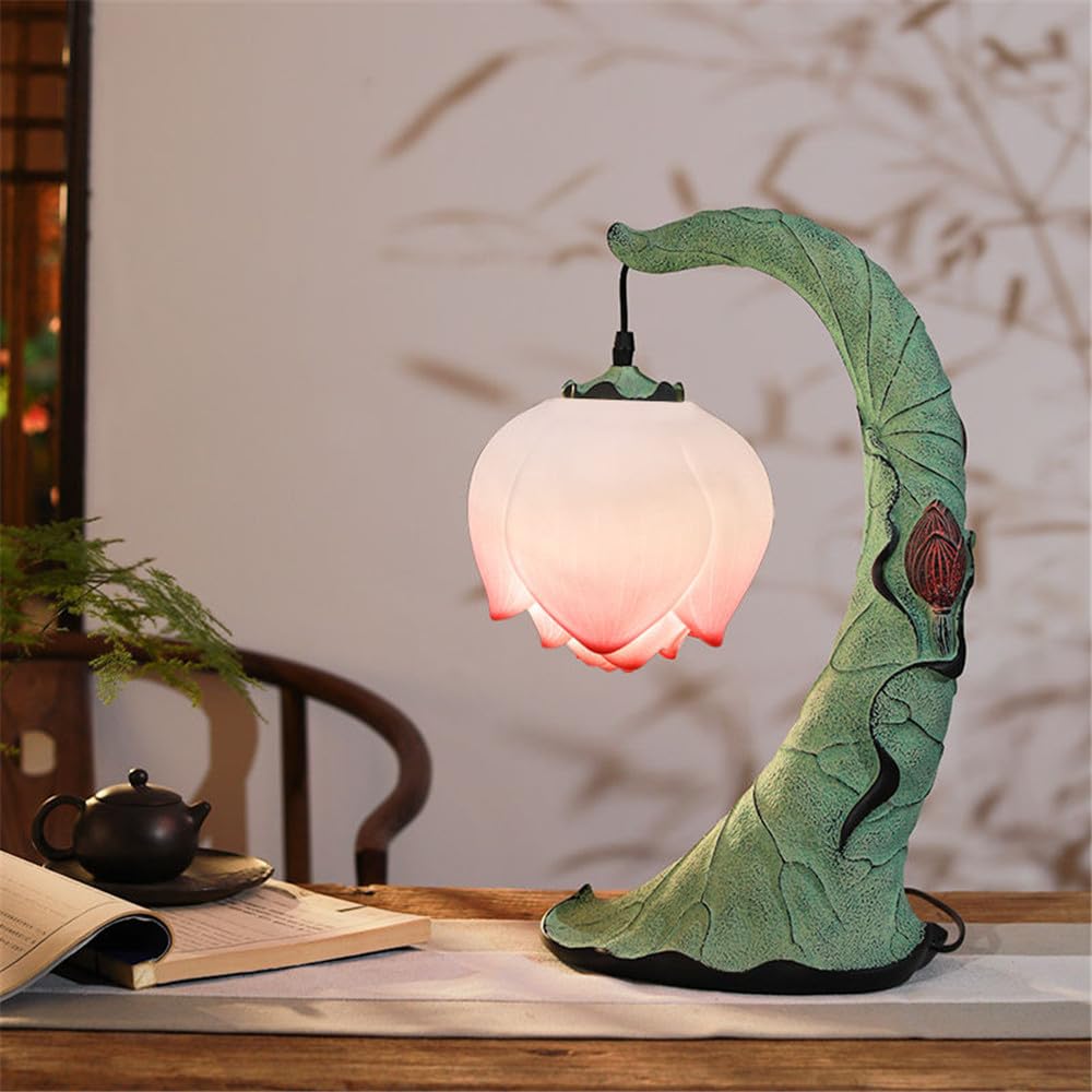 Lampada da tavolo Lotus – Lampada da tavolo moderna a LED per soggiorno, camera da letto, studio, villa e decorazione per hotel