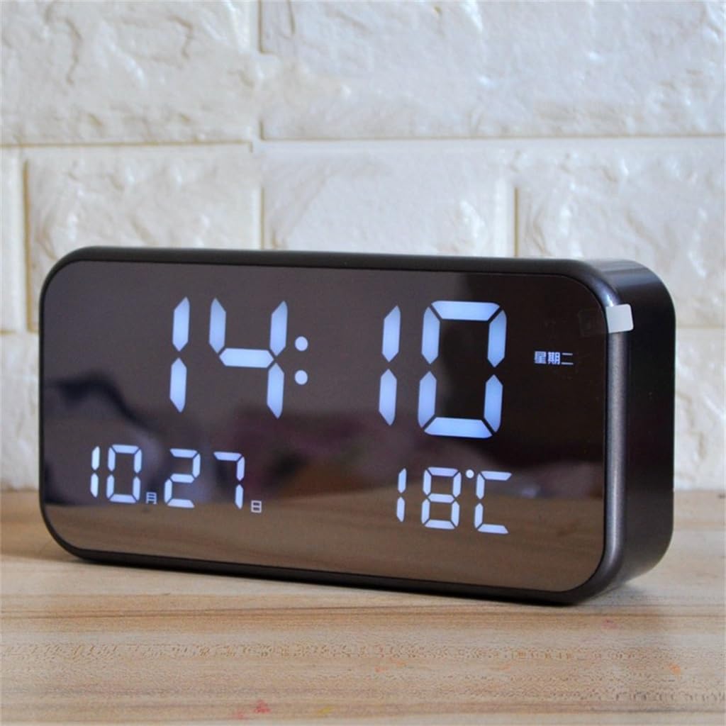 Reloj Despertador Musical Multifuncional Que Brilla en la Oscuridad, silencioso, Digital, de Escritorio