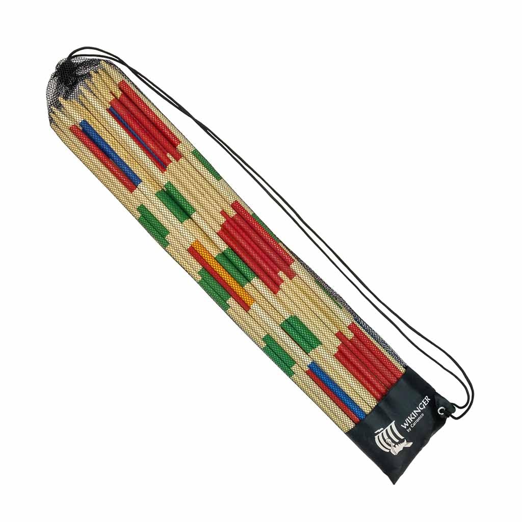 Carromco Original Mikado géant XXL, Jeu d'extérieur pour Jardin et Plage, 26 tiges de 75,2 cm, Sac de Transport Inclus
