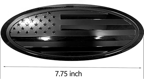 Miniatura 9 de 2 piezas de repuesto de 9.5 pulgadas para Ford F150 Emblema Overlay Rejilla DelanteraPuerta Trasera de Aluminio Oval Bandera Americana Insignia para