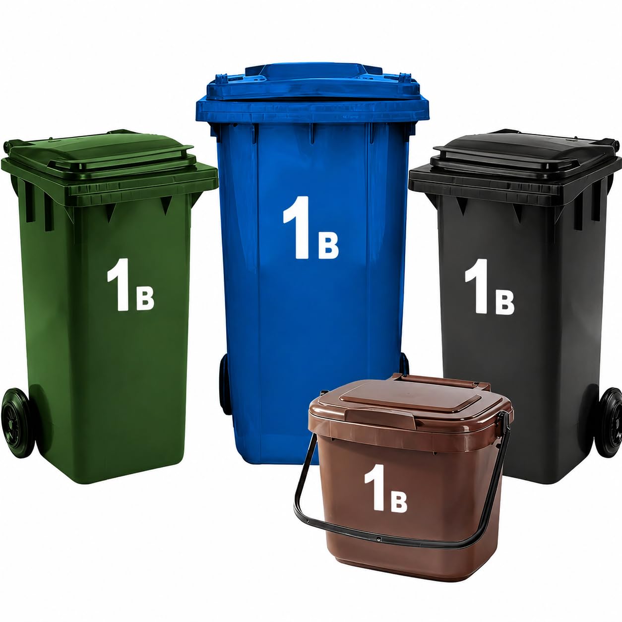 Rubigo 4 x Bin Numbers for Wheelie Bins, 0-99, Letters A-D, 17.5cm Dustbin Stickers, Easy Application Stick On Number Stickers - Weatherproof Self Adhesive Vinyl (23) — view 46