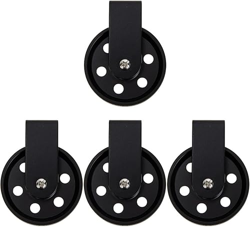 Uonlytech 4 ruedas de polea vintage para lámparas colgantes, sistema de polea de montaje en techo retro para accesorios de luz, gancho de botín y