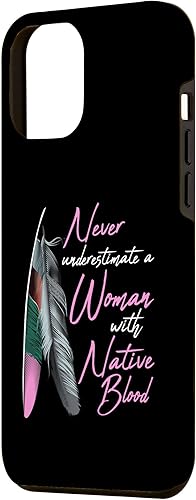 Miniatura 2 de Funda para iPhone 12 Pro Max Indio Nativo Americano Una Mujer con Sangre Nativa
