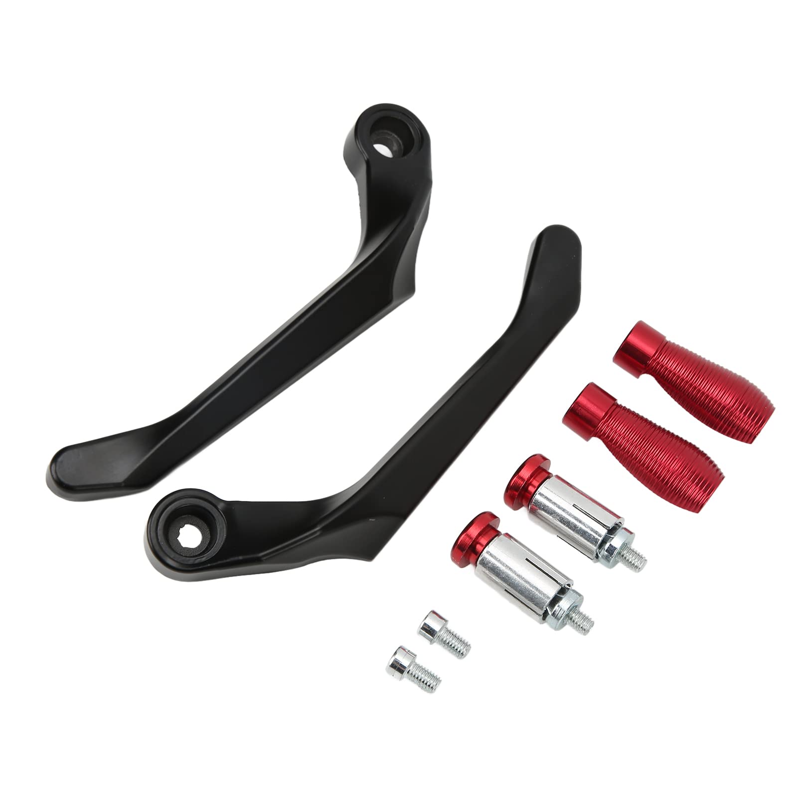 Protezione Leve Moto in Lega di Alluminio 2 Pezzi Set Manubrio Freno Frizione per Mountain Bike (Rosso)
