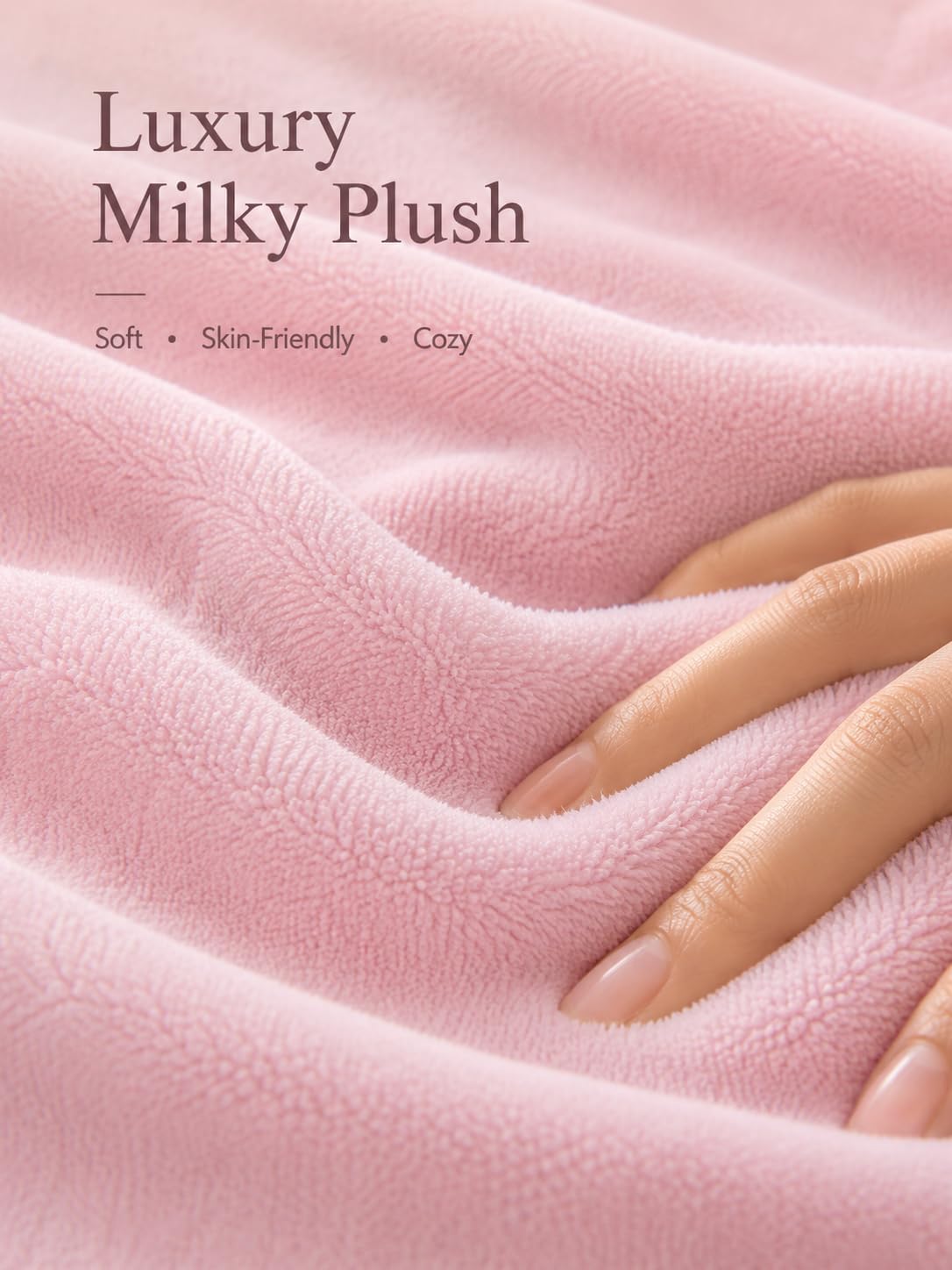 evolive Plush Body Pillow Cover 21"x54", Hidden Zipper, (Pink) | Ultra-soft plush fabric with a hidden zipper provides cozy comfort, a smooth feel, and is machine washable for easy care.