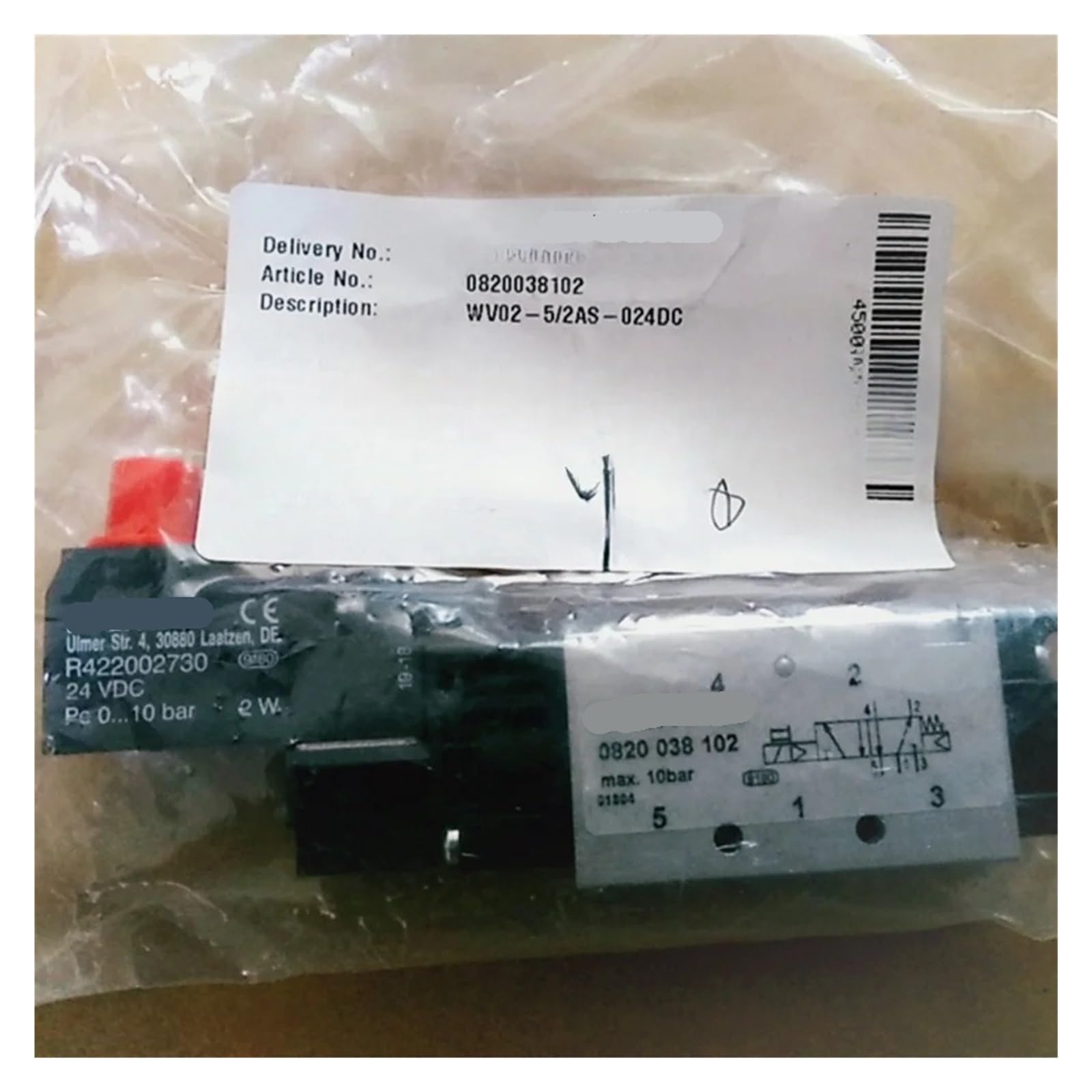 CXDFRSER 0820038102 Solenoid Directional Valve