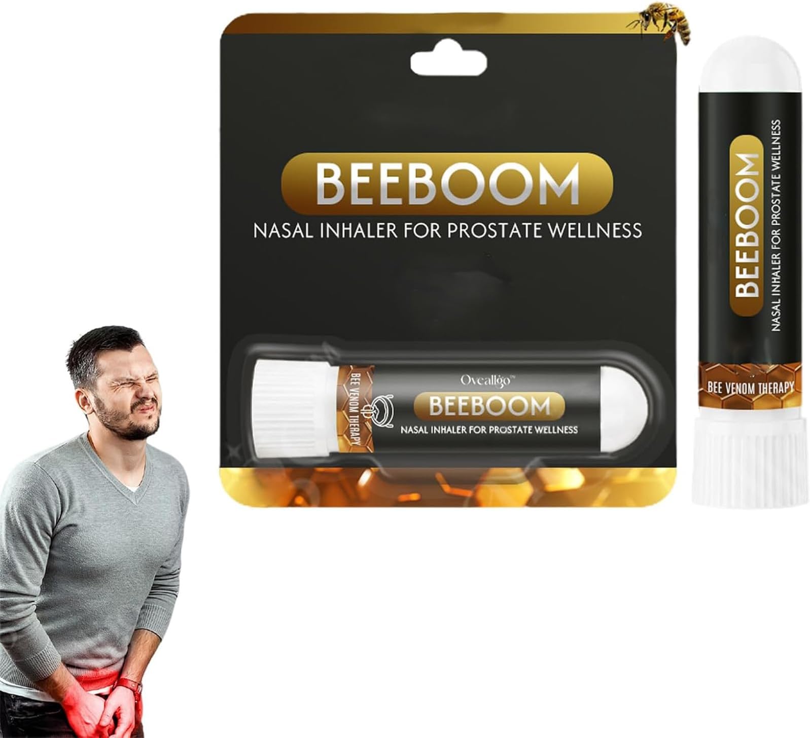BeeBoom Nasal Inhaler for Prostate Wellness, BeeBoom Nasal Inhaler, Professional Prostate Spray Improves Blood Circulation, Clean Your Nose and Enjoy Fresh Air, Restores Vitality (1pcs)