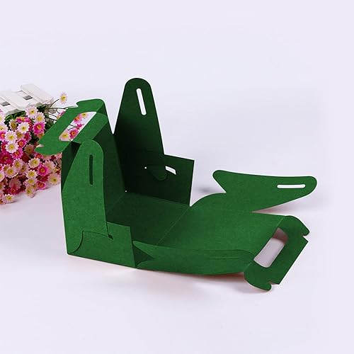 Miniatura 6 de 30 cajas de golosinas a dos aguas, pequeñas cajas de regalos verdes para fiestas, cajas de cartón de papel kraft, cajas de regalo de postre y