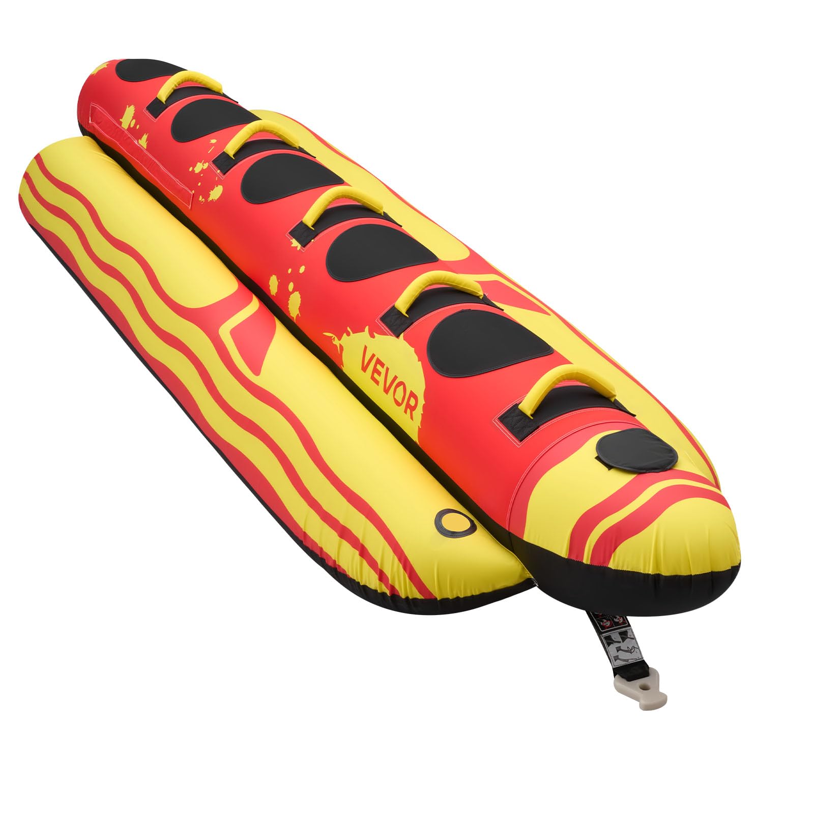 VEVOR Towable Tube für Boote, Wassersport-Schleppreifen mit Nylon-Überzug, Haltegriffen & Sicherheitsventil