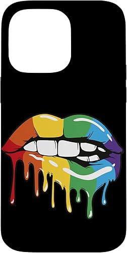 Funda para iPhone 14 Pro Max LGBT Rainbow Lip Pro Gay Pride Month LGBTQ