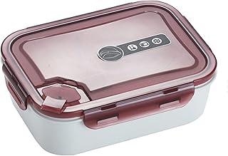 Dracod 1.3L Bento Box , Lunch Box en Plastique pour Enfant Adulte, Boîte à Repas avec Trois Compartiments , Hermétique pour Maison, Voiture, Camping, Bureau, pour Micro-Ondes et Lave-Vaisselle