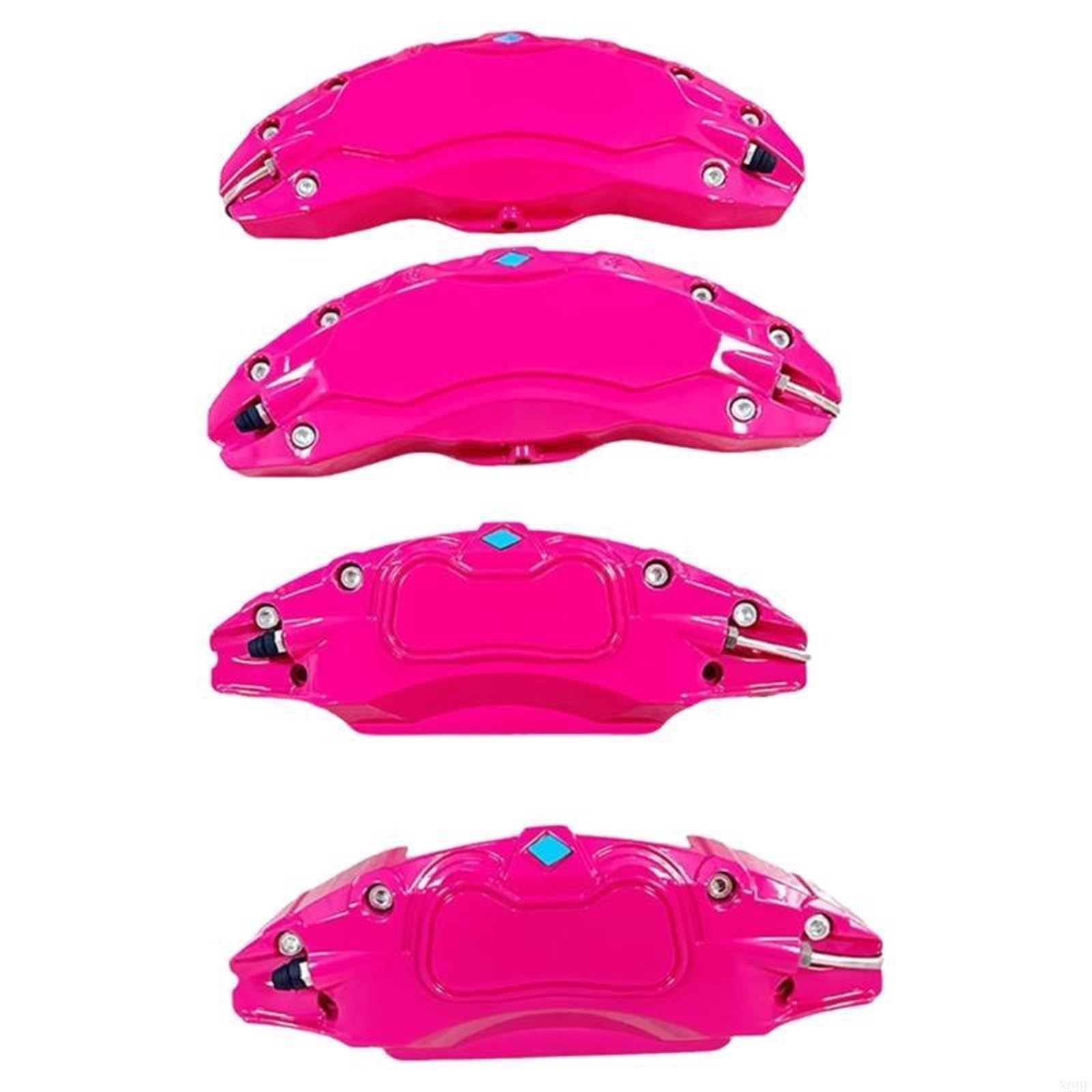 Osłona Zacisku Hamulca Osłona zacisku hamulca przedniego i tylnego piasty koła do 3 aluminiowych osłon hamulcowego z 2025 r. Akcesoria(Pink)