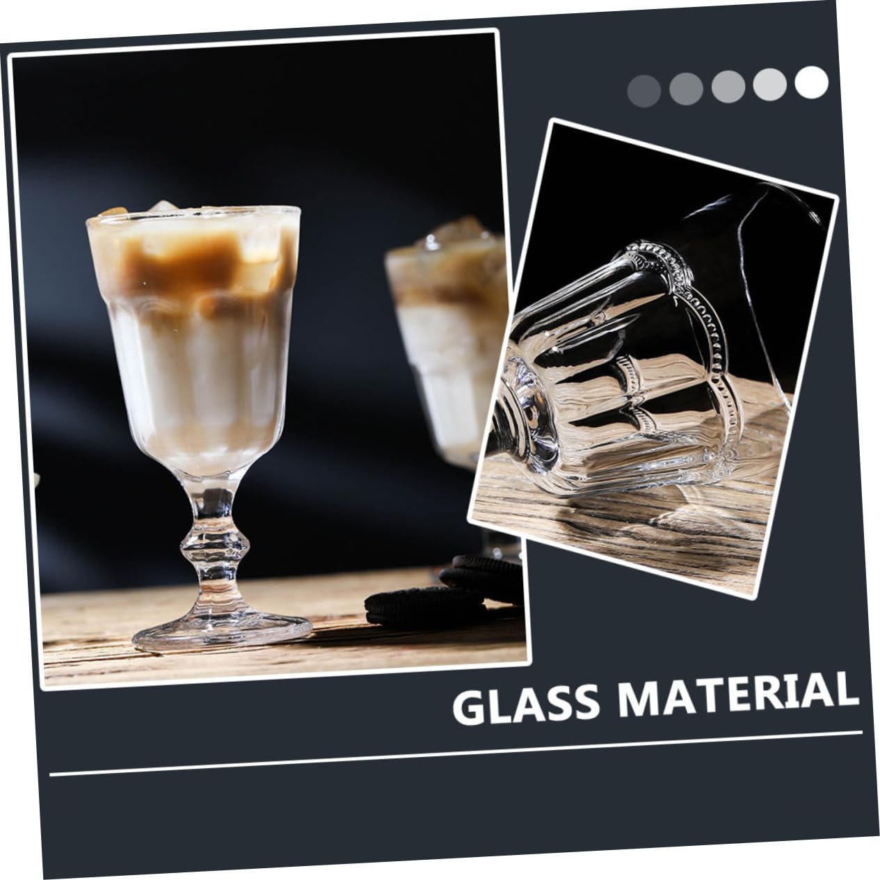 Cabilock 2 Juegos Taza De Helado Whisky Rojo Envases De Helado Tazas Pequeñas De Parfait Botellas Piscina Nimiedad Copas Fiesta Martini Vaso De Vino Vajilla Vidrio Transparent 2 Piezas * 2