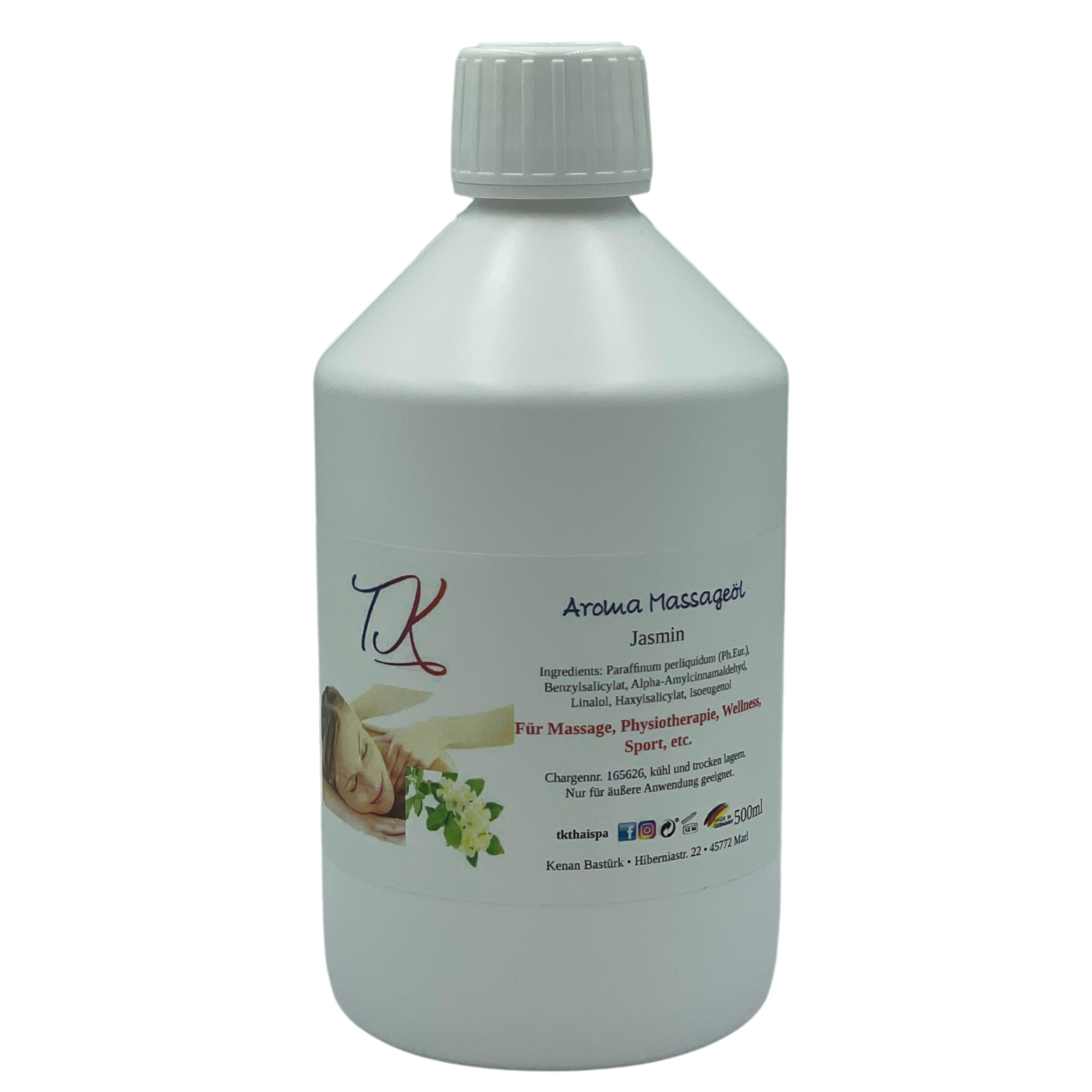 Aceite aromático para masaje, jazmín, para masajes, fisioterapia, bienestar, deportes, etc