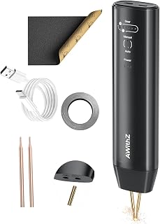 Battery Spot Welder, AWithZ Handheld Spot Welder 11 Gear Adjustable, Automatic and Manual Modes Battery Welder for 18650 Battery, Welding Nickel Sheets, Iron (Single-ended-H1)