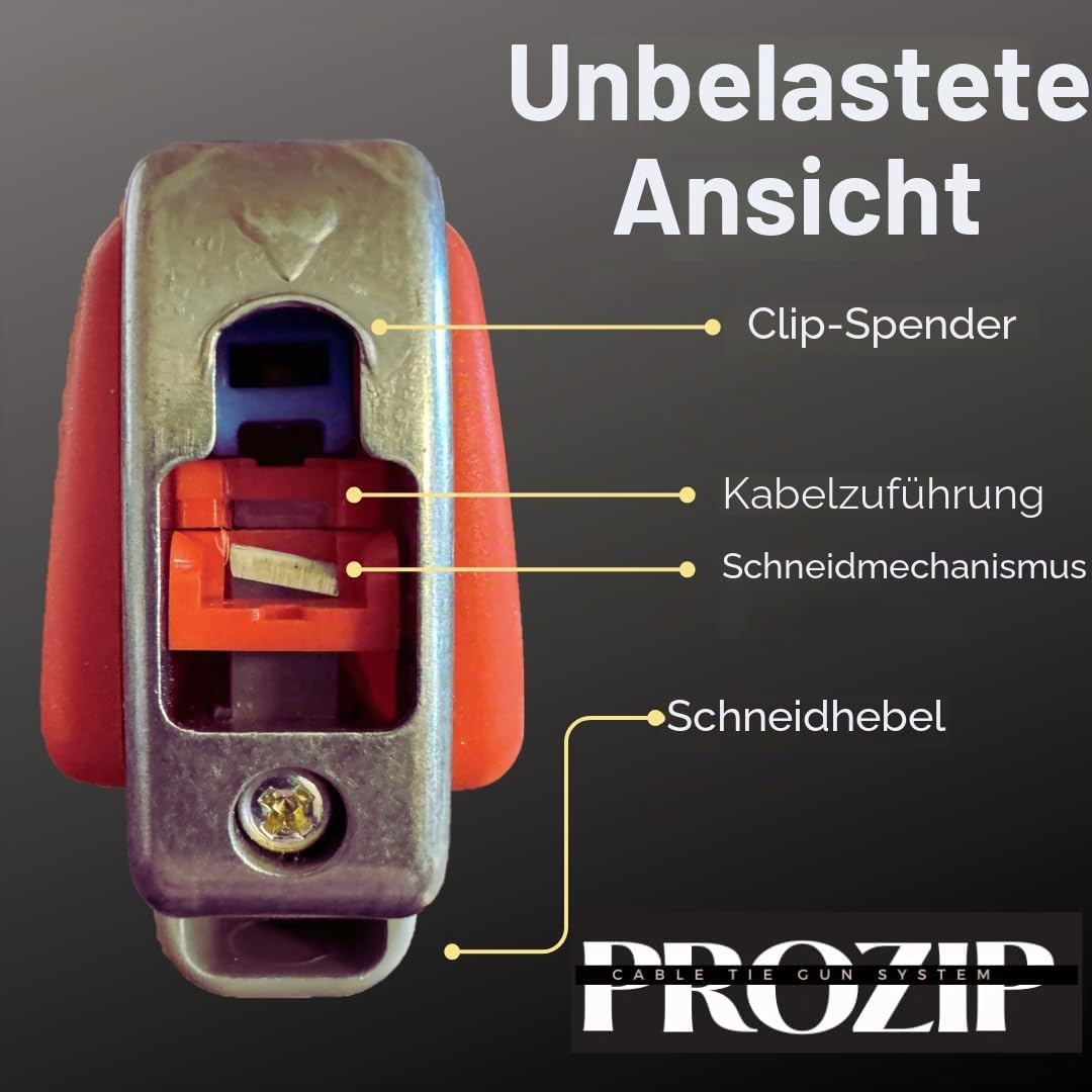 Kabelbinderpistolen-Set für extra lange Kunststoff-Kabelbinder, Kabelbinder-Werkzeug, bietet verstellbare Länge bis zu 15,7 m, inklusive Verschluss, Spanngriff, bündig geschnitten, abnehmbare Spule