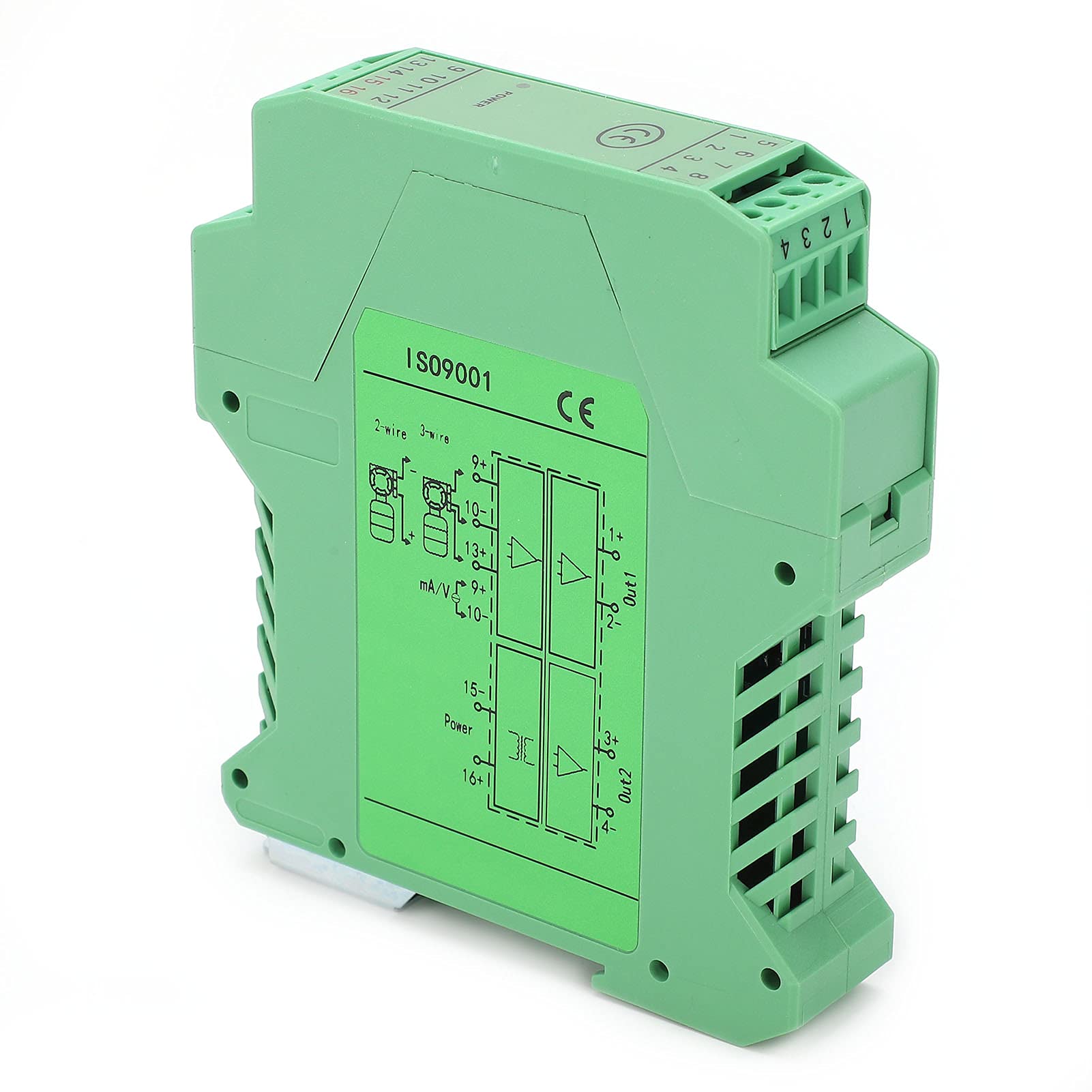 Splitter di Segnale 4-20Ma,Ozgkee Splitter di Segnale 4-20Ma DC Isolatore di Segnale Trasmettitore di Corrente Protezione del Circuito 1 Ingresso 2 Uscita 05V a 420Ma Condizionatore di Segnale Analogi