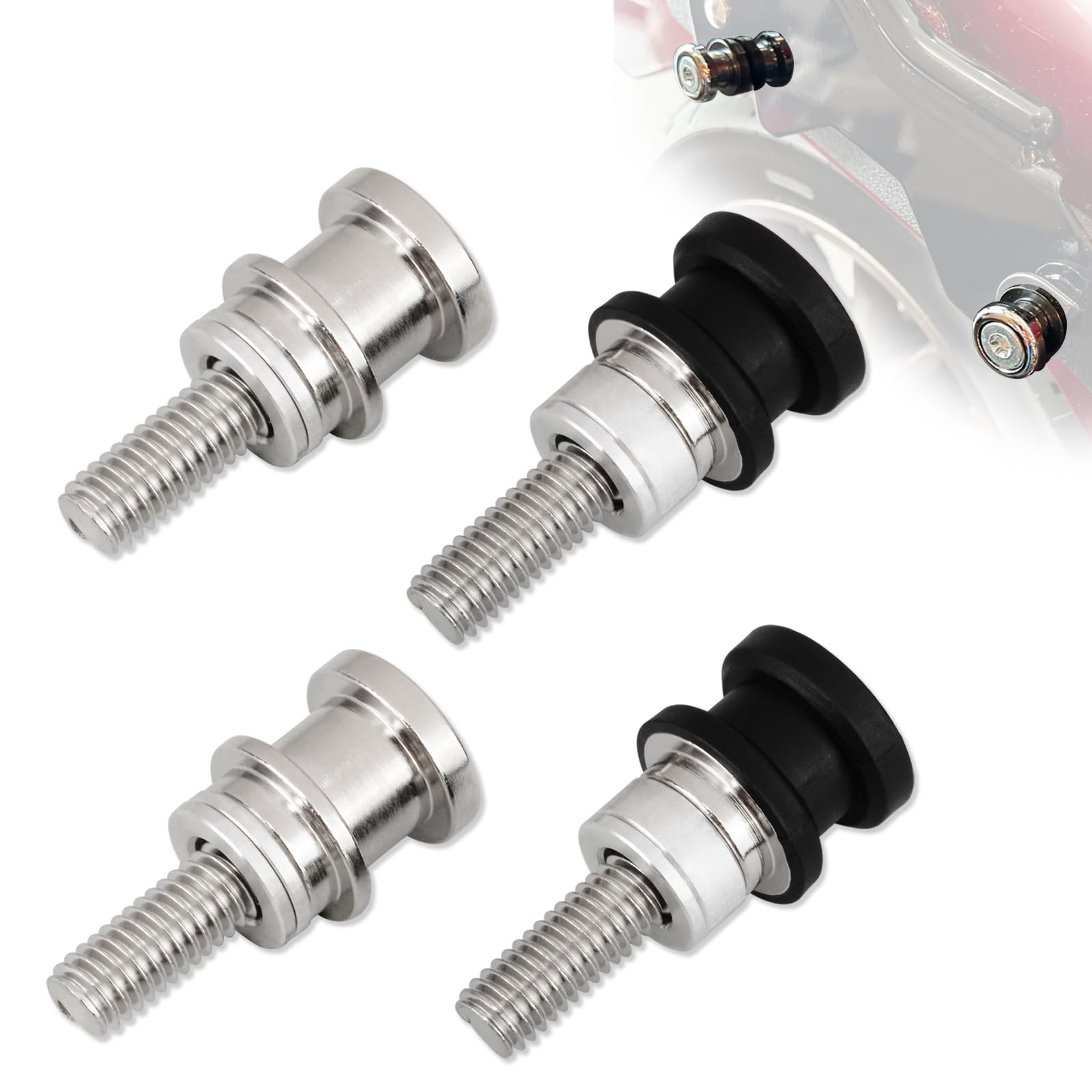 WOWTK Detachables Sissy Bar Luggage Rack Tour Pack Rack Docking Hardware Kit fits for Harley Davidson Softail FLDE, FLHC, FLHCS, FLSL, FXBB and FXST models 2018-2020