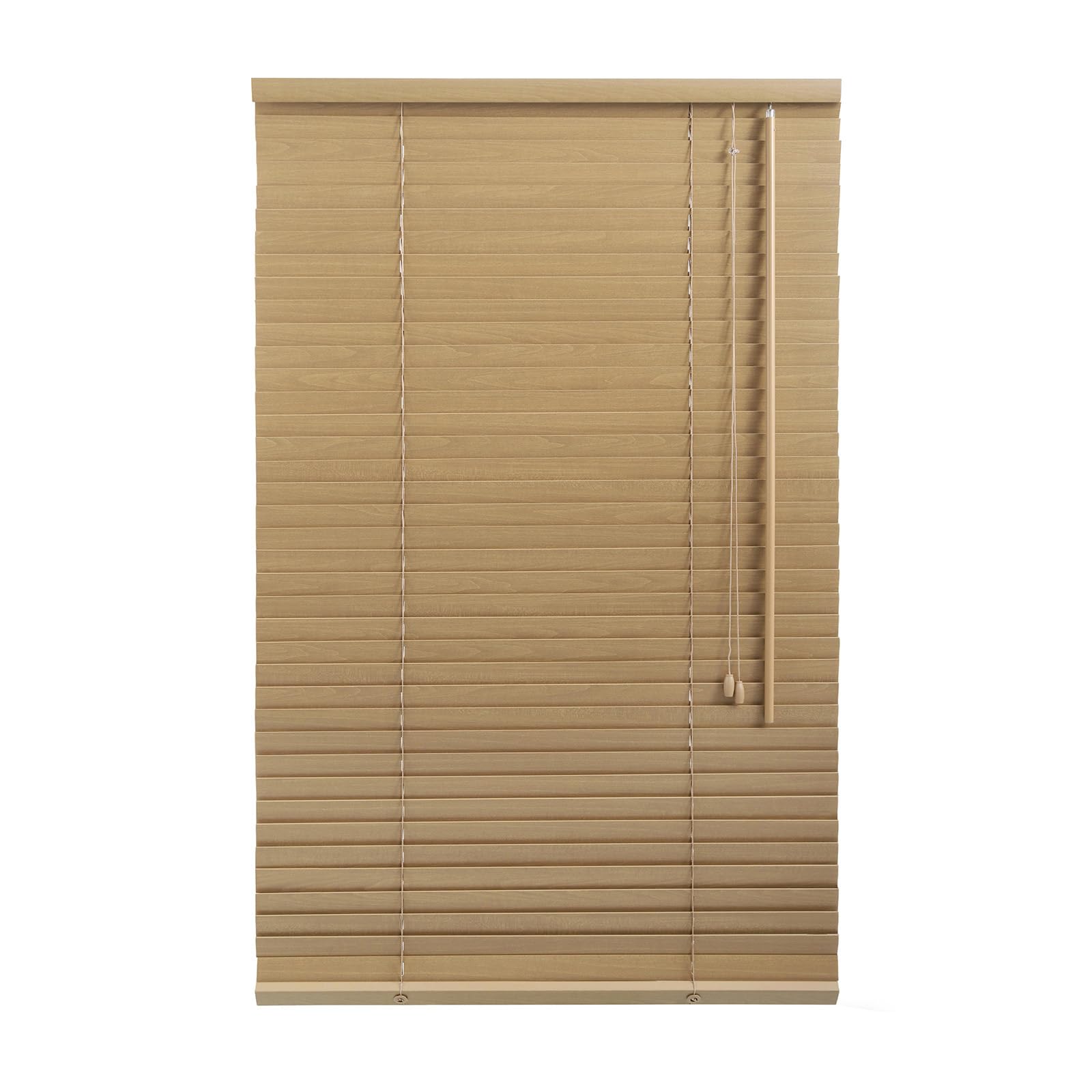 Sekey Jalousie Holzjalousie 35mm Holz jalousien Jalousette Echtholz Anpassbare Jalousie 140x160cm Khaki