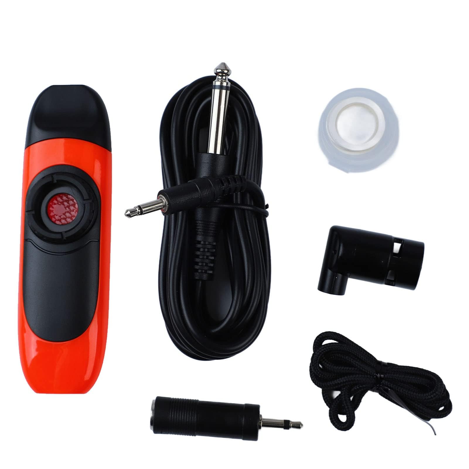 Kazoo Elettrico Professionale da 11 cm, Set Portatile Facile da Usare con Pickup a Membrana e Registratore (Arancia)