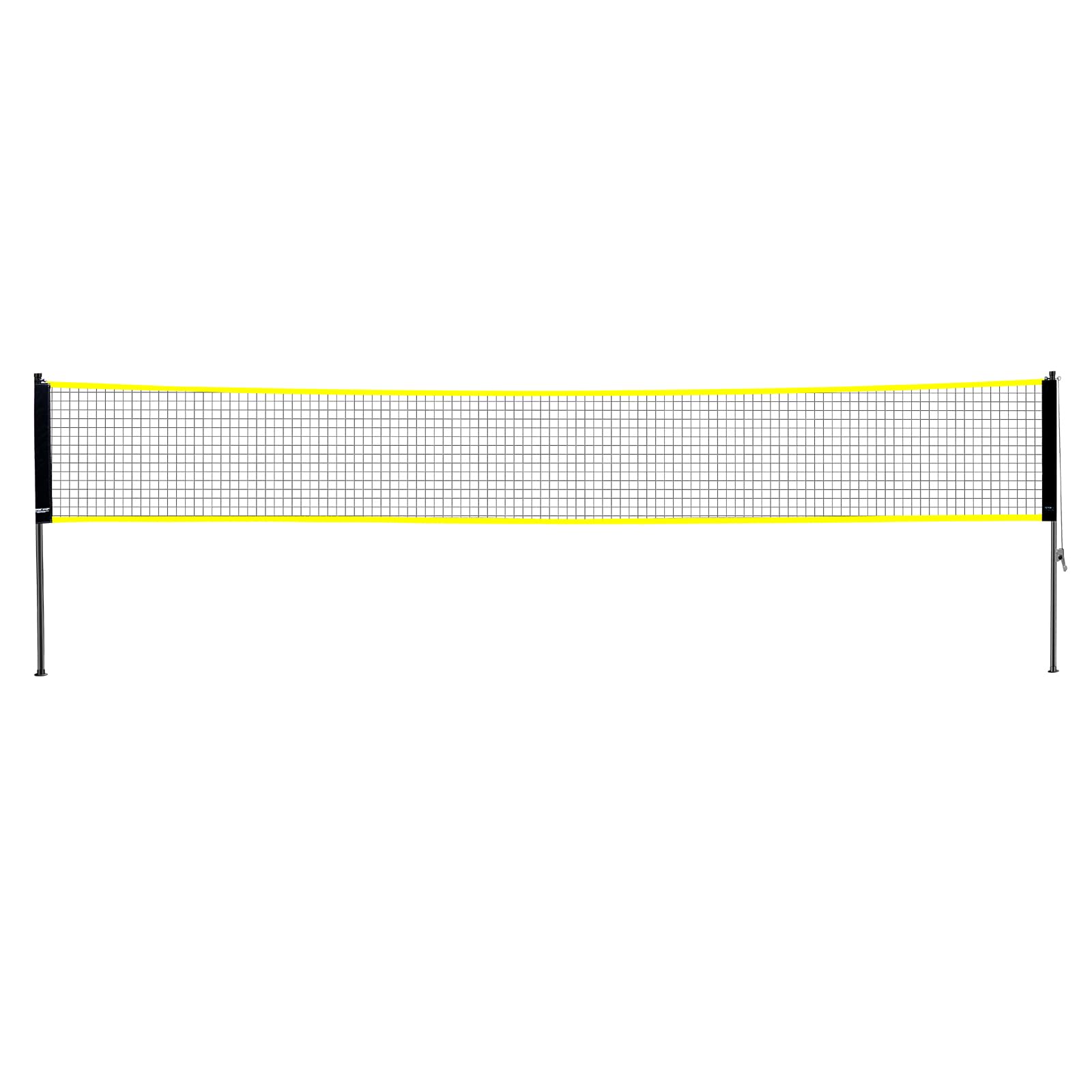 VEVOR Juego de Red de Bádminton Portátil con Postes, Bolsa, 4 Taquetas y 3 Volantes