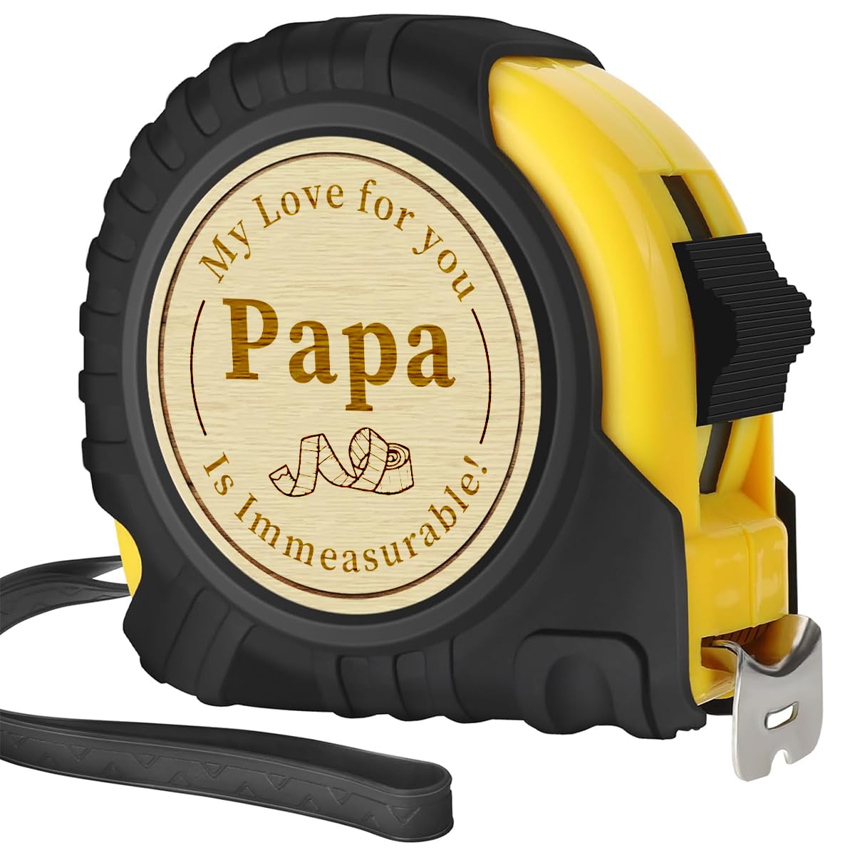 Papa Father's Day Gifts for Papa Grandpa Dad Tool Wood Worker Carpenter Christmas Birthday Gifts Idea for Pa-pa Tape Measure 25 FT