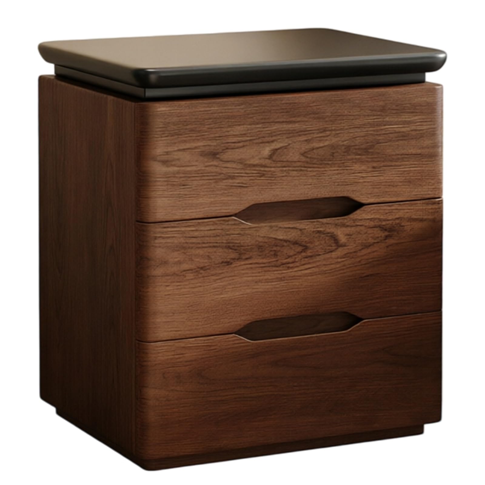 guiling-1986 Bedside Table 3-Drawer Storage Cabinet with Top Surface for Bedroom Nightstand Use Compact Nightstand(Natural,Medium)