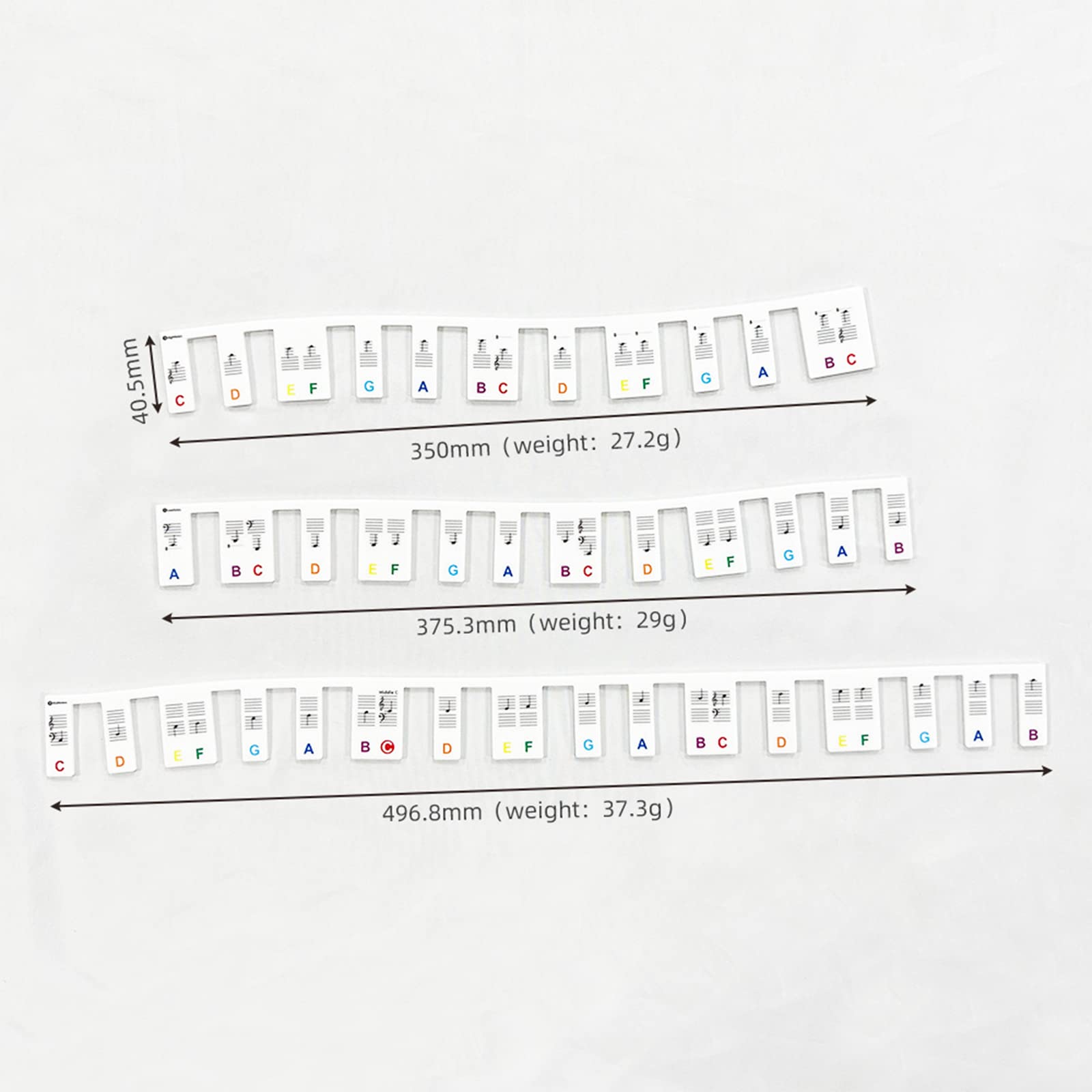 Touches Autocollants pour Clavier de Piano, 88 touches, Silicone, Coloré, pour Débutants et Enfants