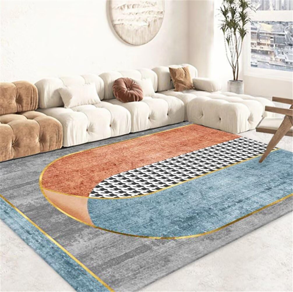 Tapis facile d'entretien grand format pour salon et chambre de bébé