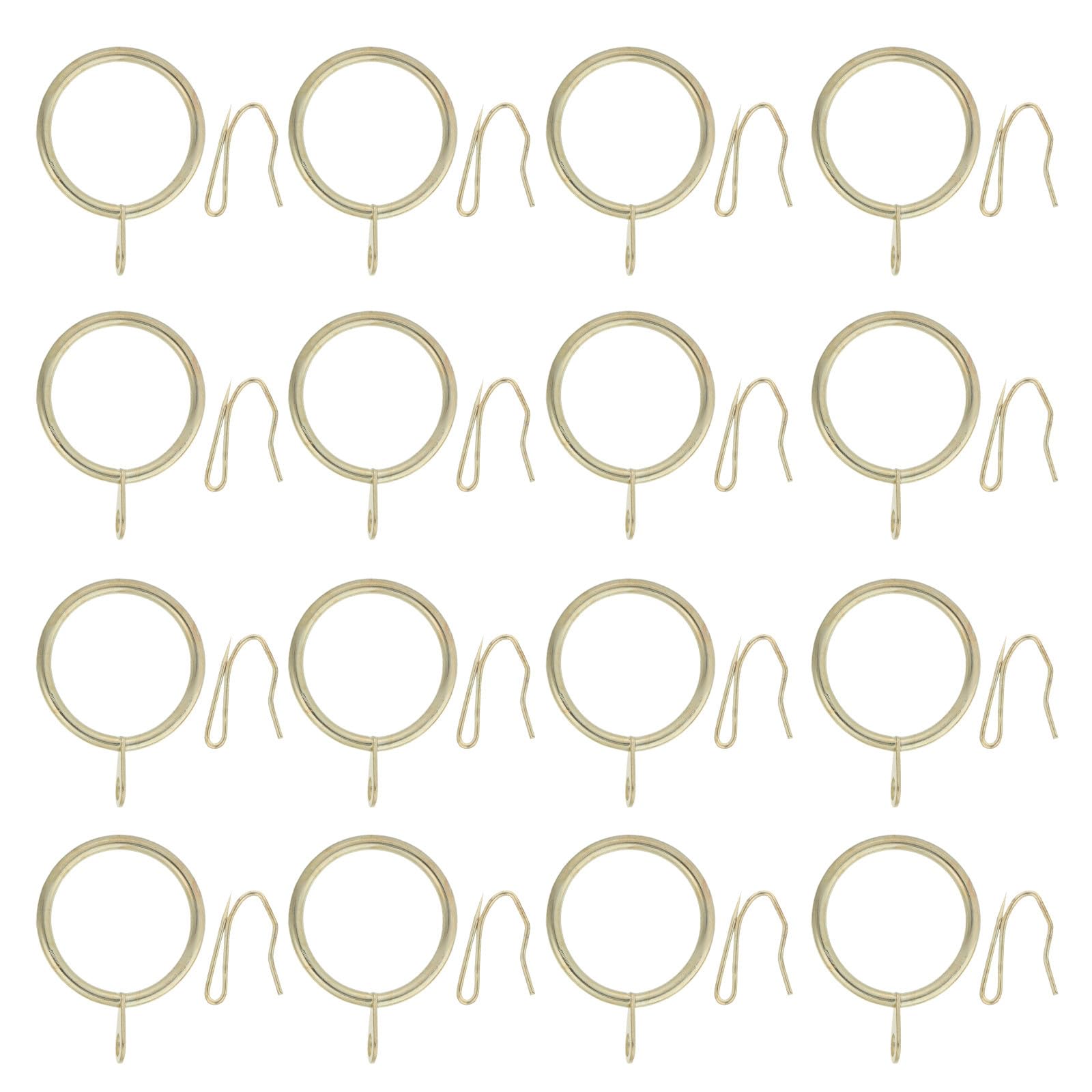 60 Sets Metallvorhangringe Reißfest und Stabil Goldfarben aus Edelstahl 5x3,7cm Geeignet für Vorhänge und Duschvorhänge an Türen und Fenstern