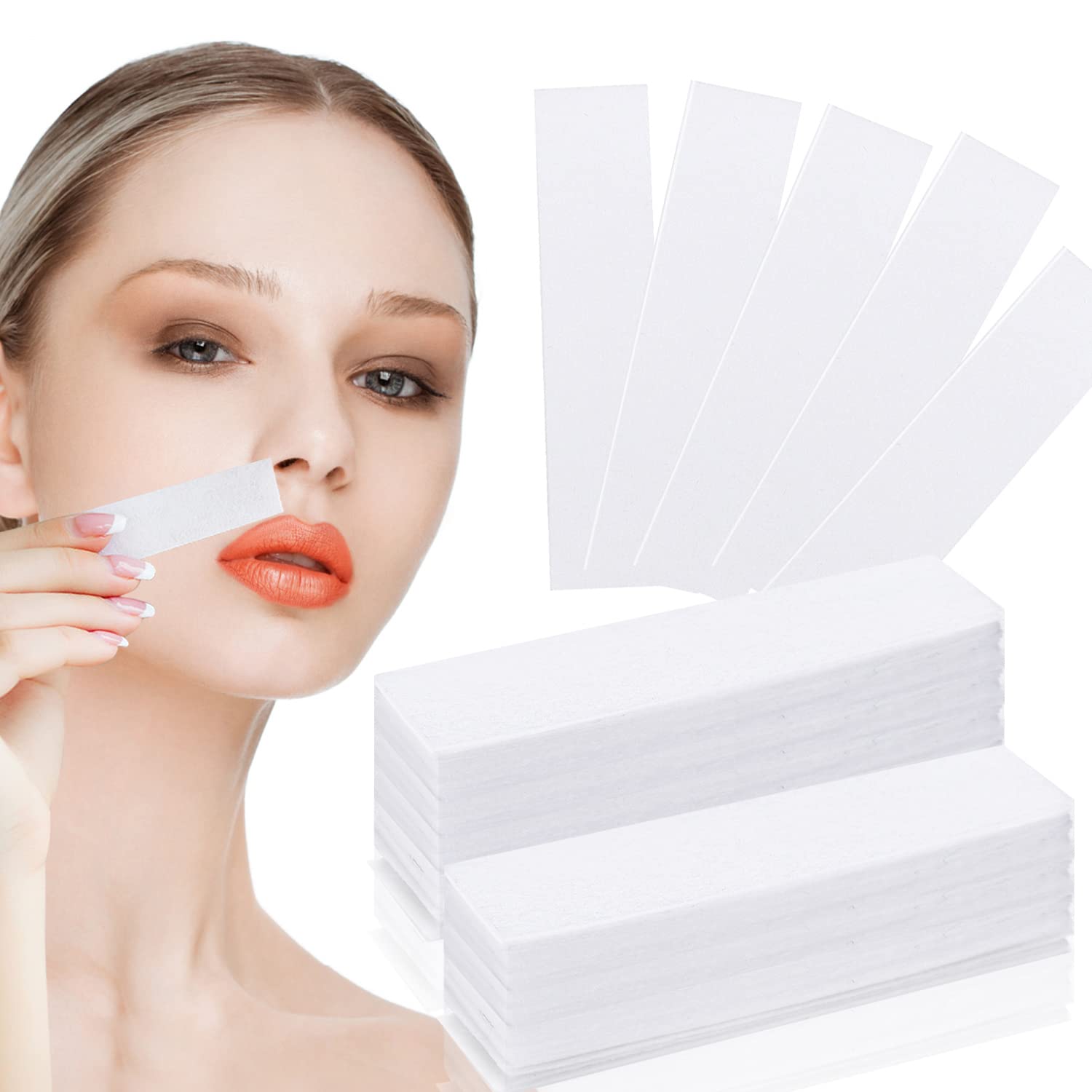 Noverlife 300PCS Disposable NonWoven Facial Waxing Strips