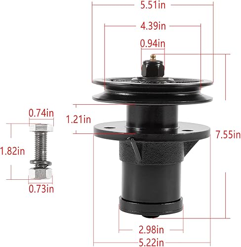 Miniatura 7 de Conjunto completo de husillo 50051388 Kit de piezas de repuesto y polea de tracción 50074053 con todos los accesorios aptos para modelos Bush Hog