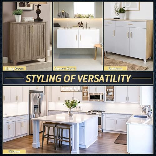 Miniatura 10 de Paquete de 12 tiradores moleteados para gabinete, manijas de gabinete de 16 pulgadas de largo, tiradores de puerta de metal, tiradores de cajón de