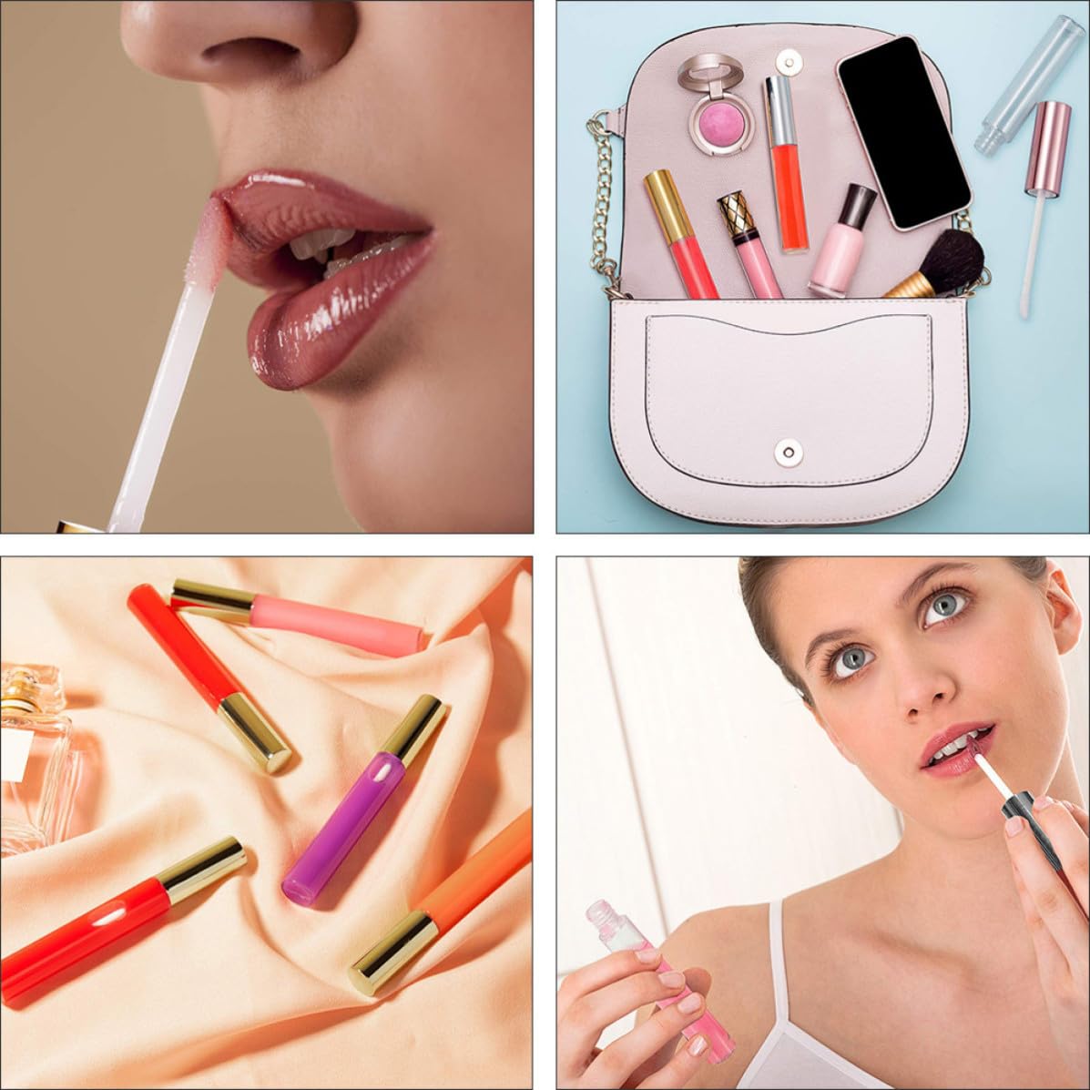 30 Piezas Tubo de Brillo de Labios de 10ml ABS para DIY y Viaje