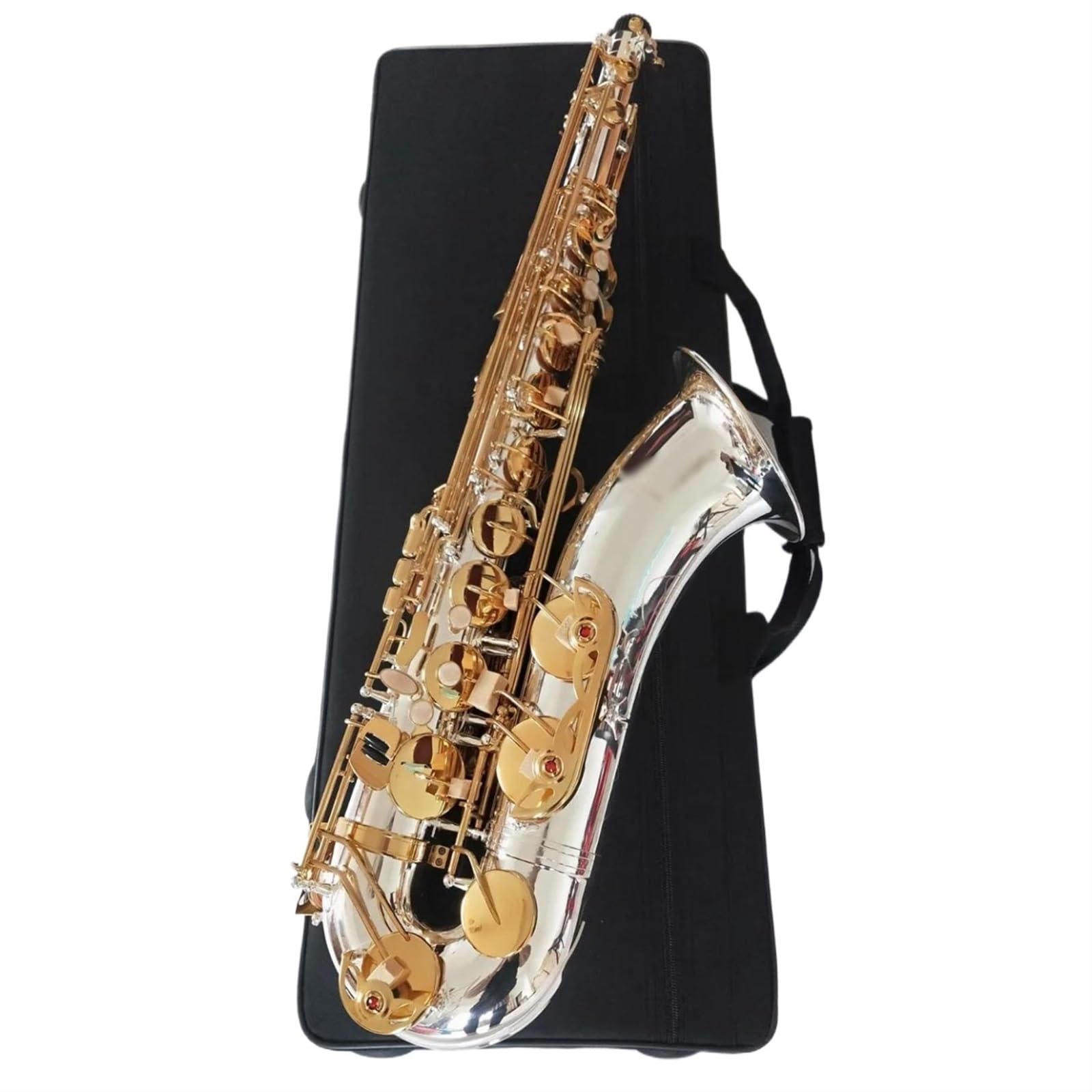 Saksofon Saksofon Tenorowy Instrumenty Muzyczne Bb Tone Silver Gold Key Sax Professional