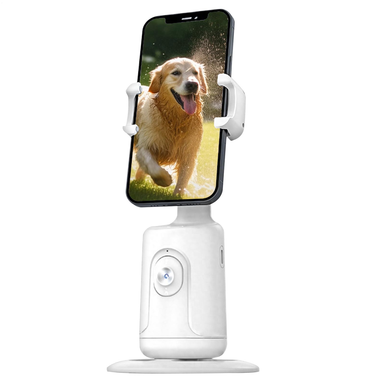 AI Phone Stand - Automatische Gesichtserkennung Telefonhalter, Smart Motion Tracking | Tabletop Drehbarer Stabilisator, Perfekt für Selfie Video Reisen Büro Kochen