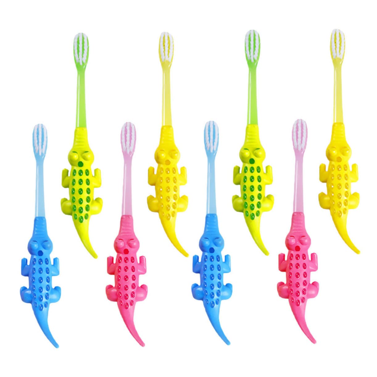 IWOWHERO 8Pcs Cartoon Toothbrush for Soft Bristles Oral Care for Ergonomic Handle for for Hands Safe Design for Gentle Brushing