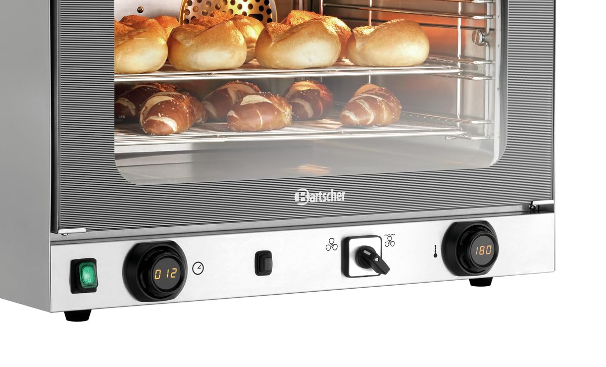 Four inox à convection 4 x GN 1/1, avec humidificateur, 3000 W, 220 V - MONO