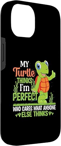 Miniatura 6 de iPhone 13 Pro Max My Turtle Thinks I'm Perfect Who Cares What  Funda de tortuga