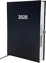 Book Calendar Executive Planner A5 1 Day 1 Page Also Sundays (2026 Black)