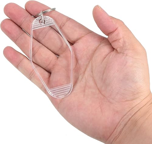 Vista 4 de PATIKIL Vintage Motel Llavero, en blanco Hotel Llaveros Llaveros