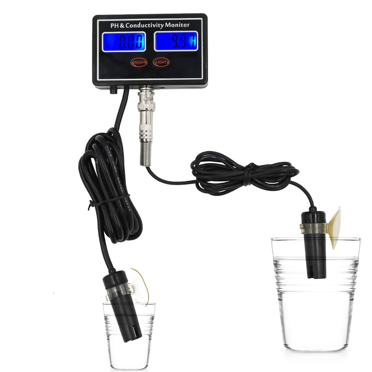 Wassertester, 2 in 1 Online PH & EC Leitfähigkeitsmesser Tester Multifunktions-Wasserqualität Echtzeit-Überwachung kontinuierliche Überwachung für Aquarium, Hydrokultur