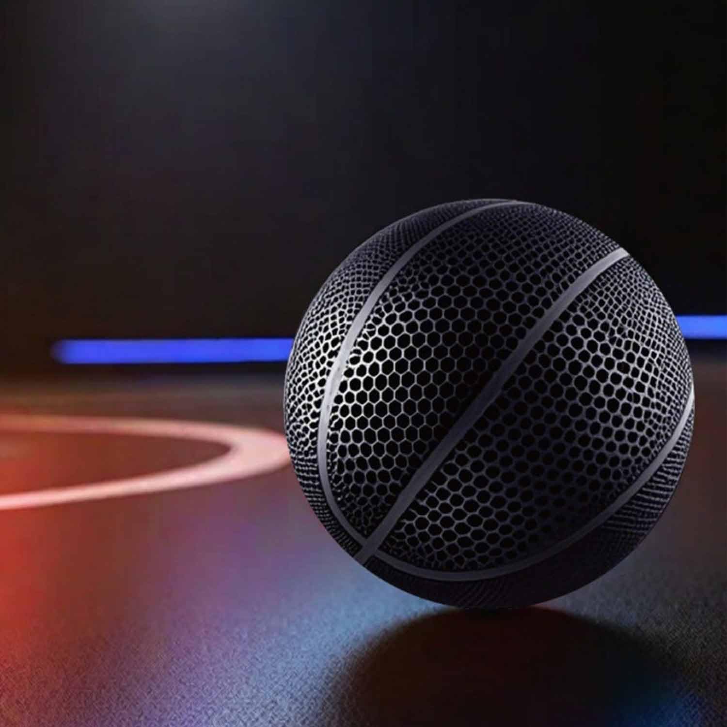 WITO Airless Basketball 3D Printed Silent Basketball (7# - Black)