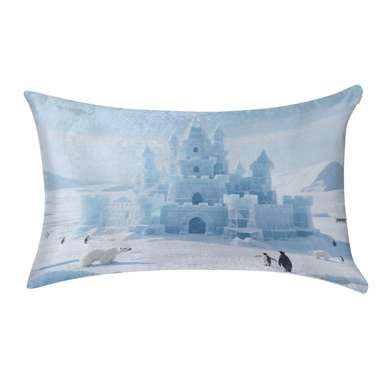 Fekiloot Style Ice And Snow Castle Icefield Pillow Covers Home Decor Pillow Cases